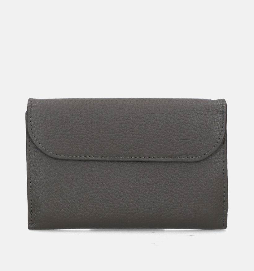 Crinkles Porte-monnaie à rabat en Vert khaki pour femmes (340539)