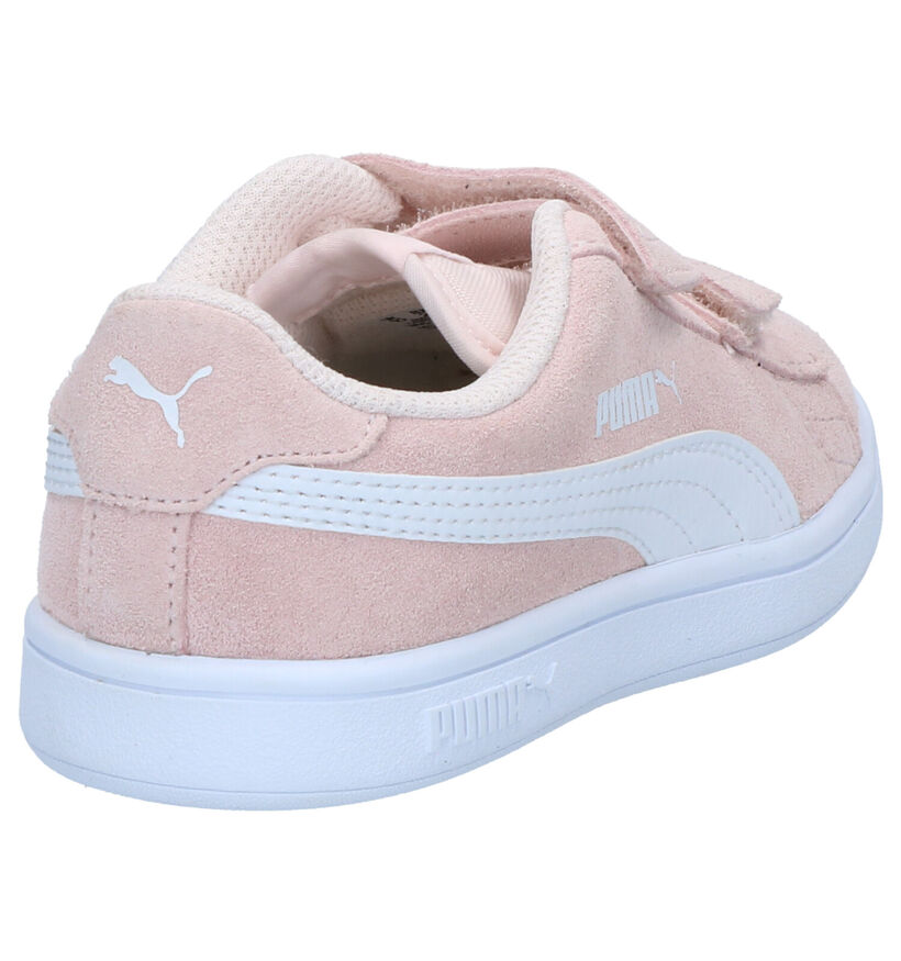 Puma Smash Roze Sneakers in daim (265636)