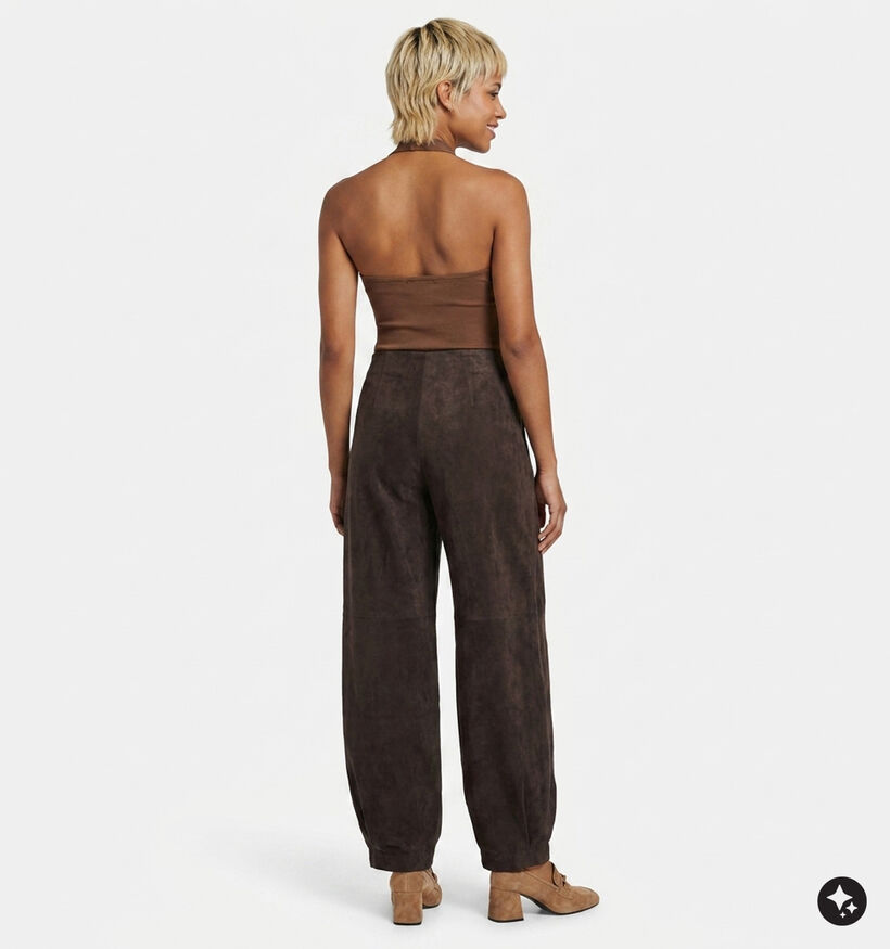 Vero Moda Kathy Donkerbruine Geklede Broek voor dames (384490)
