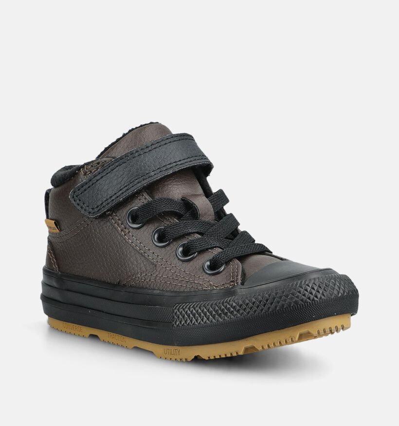 Converse Chuck Taylor All Star Malden Baskets montantes en Brun fonc&eacute; pour gar&ccedil;ons (376107) - pour semelles orthop&eacute;diques