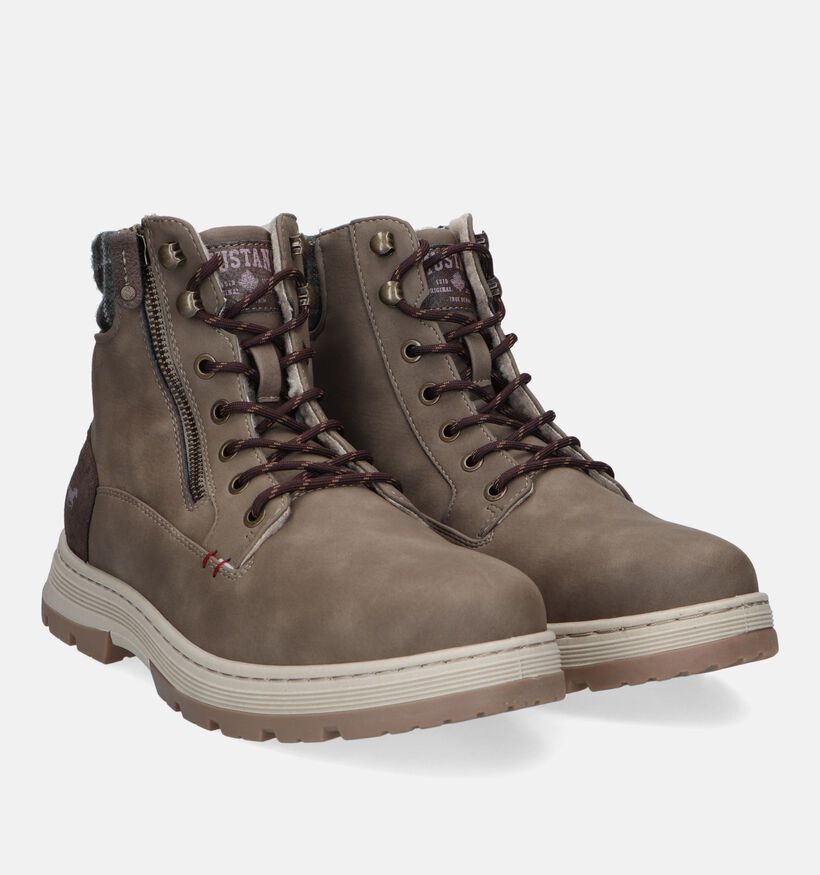 Mustang Boots à lacets en Brun clair pour hommes (331787)