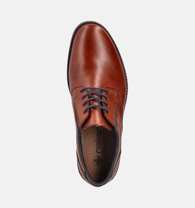 Rieker Cognac/Bruine Geklede Schoenen voor heren (360451) - geschikt voor steunzolen