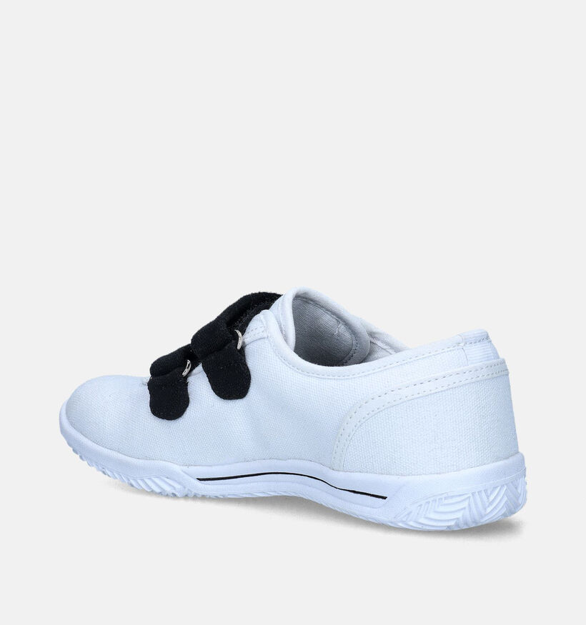 Deto Witte Turnpantoffels met Velcro voor jongens (310452) - geschikt voor steunzolen
