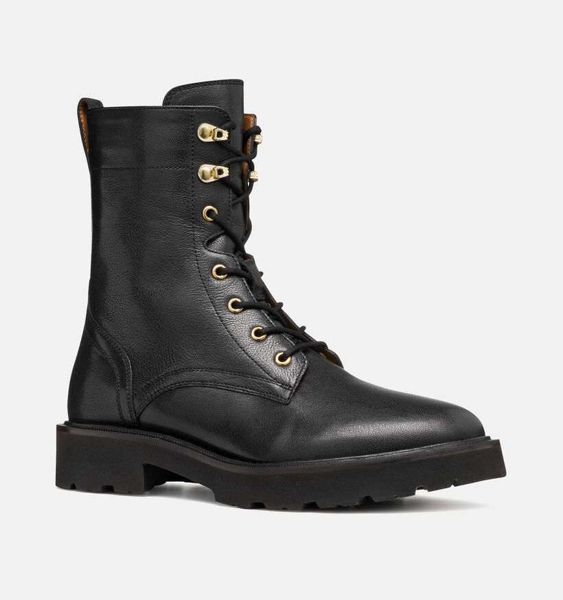Geox Zwarte Veterboots voor dames (362512)