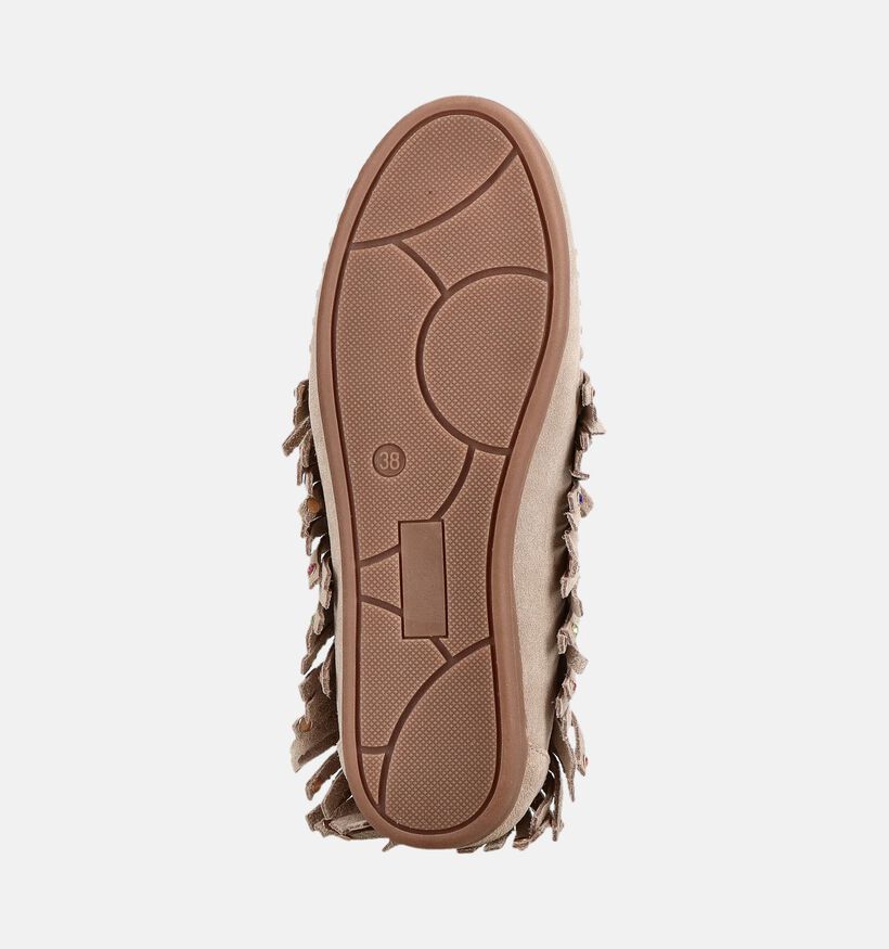 Poelman Donkerbeige Bootschoenen voor dames (384299)