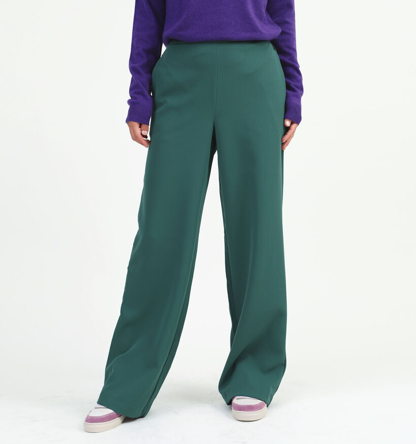 Pieces Bossy Pantalon large L32 en Vert pour femmes (332338)