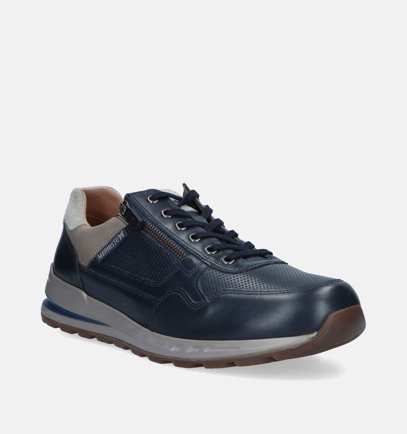 Mephisto Brandley Randy Chaussures à lacets en Bleu pour hommes (339212) - pour semelles orthopédiques