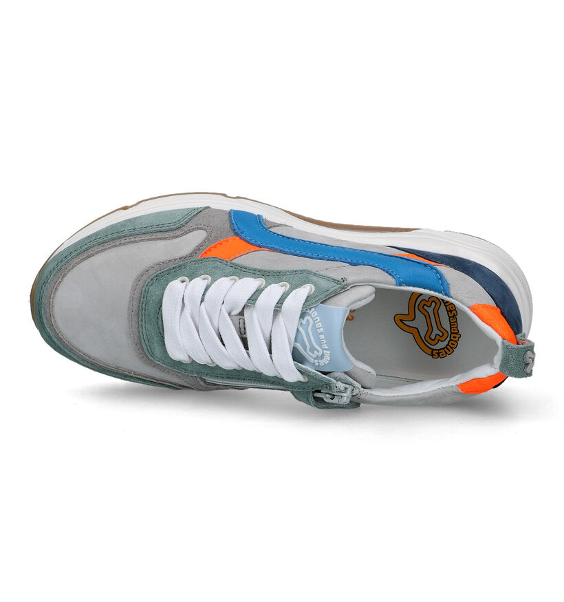STONES and BONES Falcan Blauwe Veterschoenen in nubuck (325938)