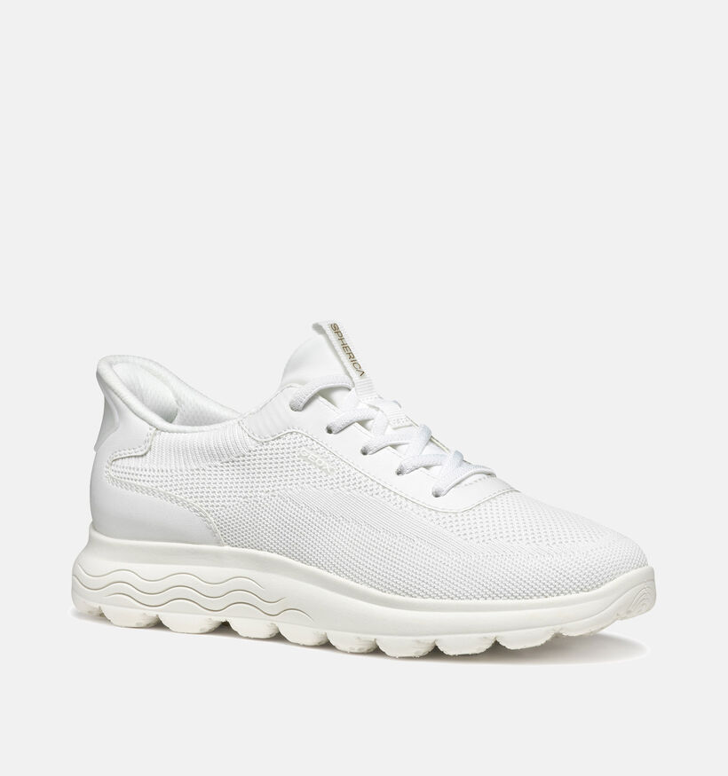 Geox Spherica Baskets en Blanc pour femmes (353761) - pour semelles orthopédiques