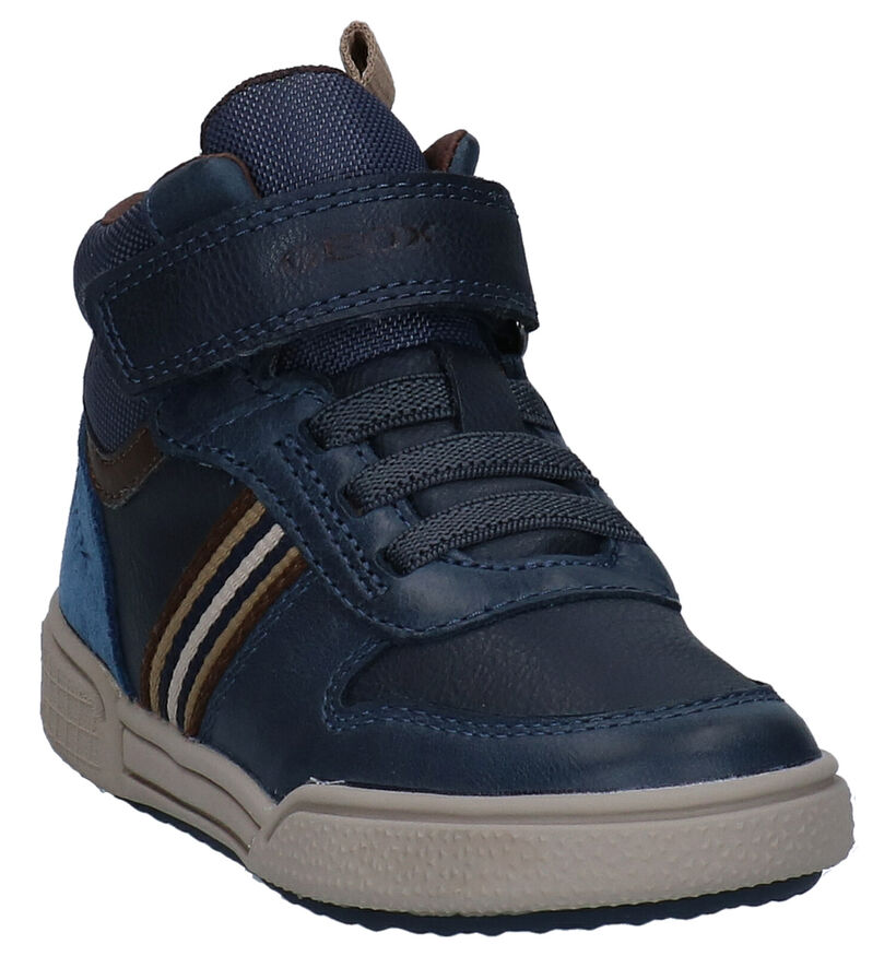 Geox Poseido Blauwe Hoge Schoenen in leer (278310)