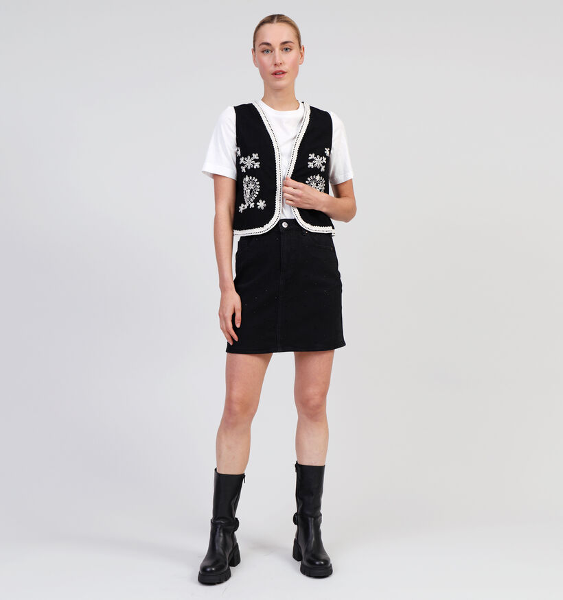 Vero Moda Ritah Zwarte Korte gilet voor dames (349630)