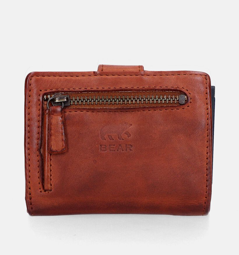 Bear Design Porte-cartes en Cognac pour hommes (350749)