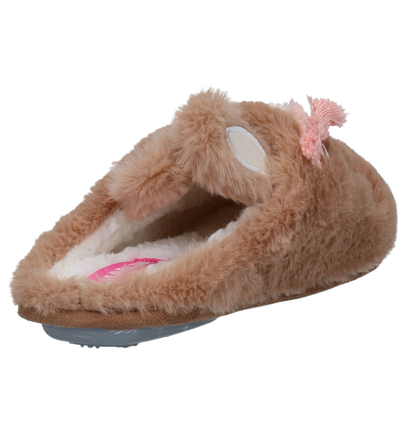 Marline Pantoufles ouvertes en Rose clair en textile (281942)