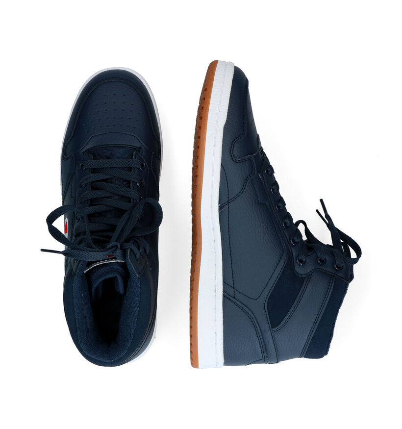 Champion New York Mid Baskets hautes en Bleu en simili cuir (294591)