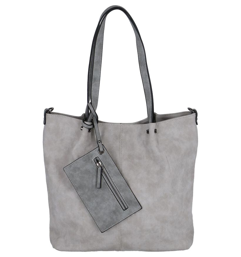 Emily & Noah Cabas Bag in Bag en Gris en simili cuir (284365)