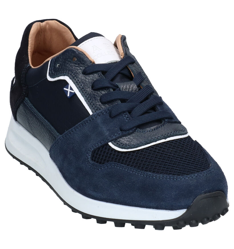 Scapa Blauwe Veterschoenen in nubuck (282923)