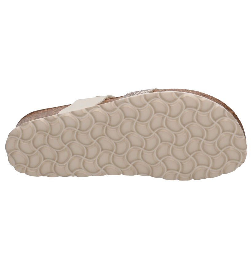 Big Leaf Gouden Teenslippers in kunstleer (266098)