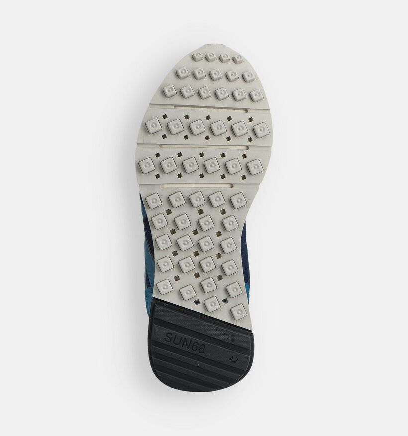Sun68 Jaki Solid Sneakers Blauw voor heren (361806) - geschikt voor steunzolen