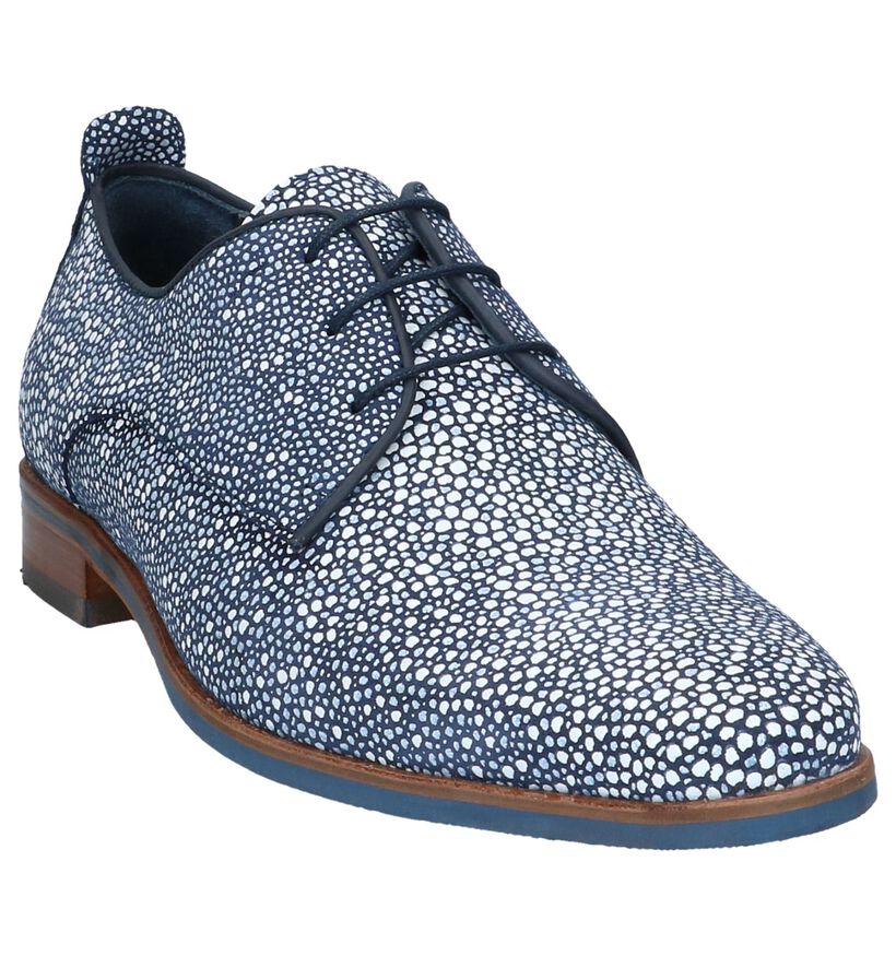 Via Borgo Chaussures habillées en Bleu en cuir (247531)