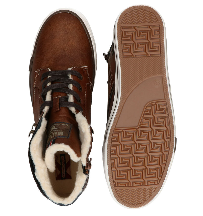 Mustang Chaussures hautes en Cognac en simili cuir (277295)