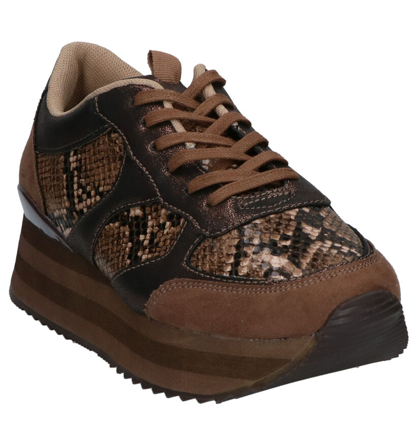 Youh! Baskets casual en Argent en simili cuir (239327)