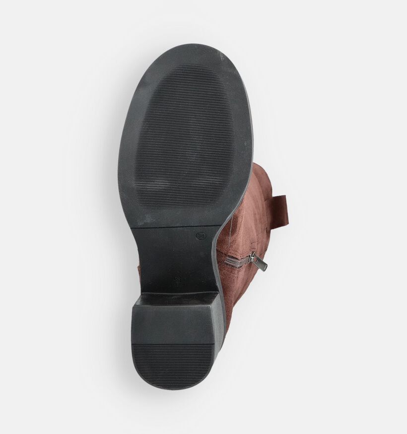 Laurent David Bottes hautes en Brun foncé pour femmes (372472)