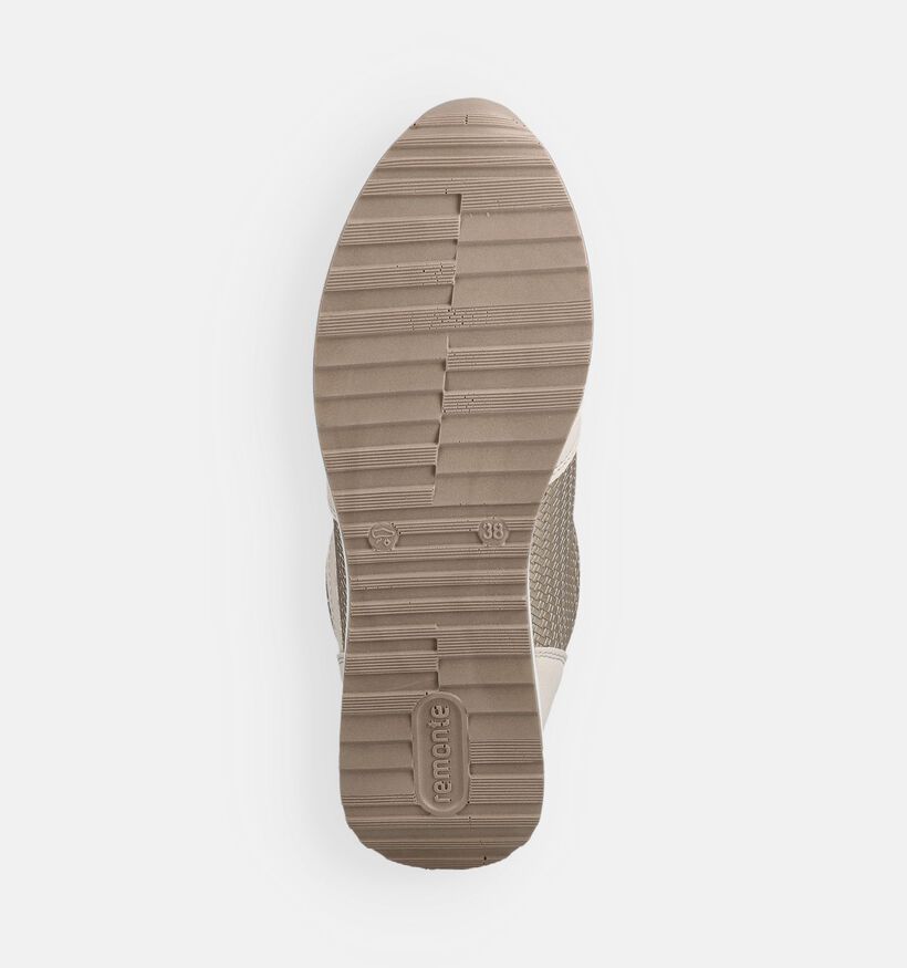 Remonte Goudkleurige Veterschoenen voor dames (367741) - geschikt voor steunzolen