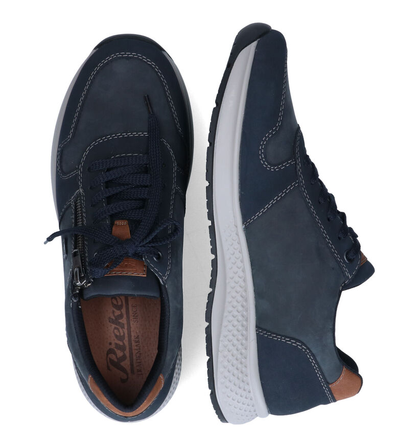 Rieker Blauwe Veterschoenen in nubuck (312361)