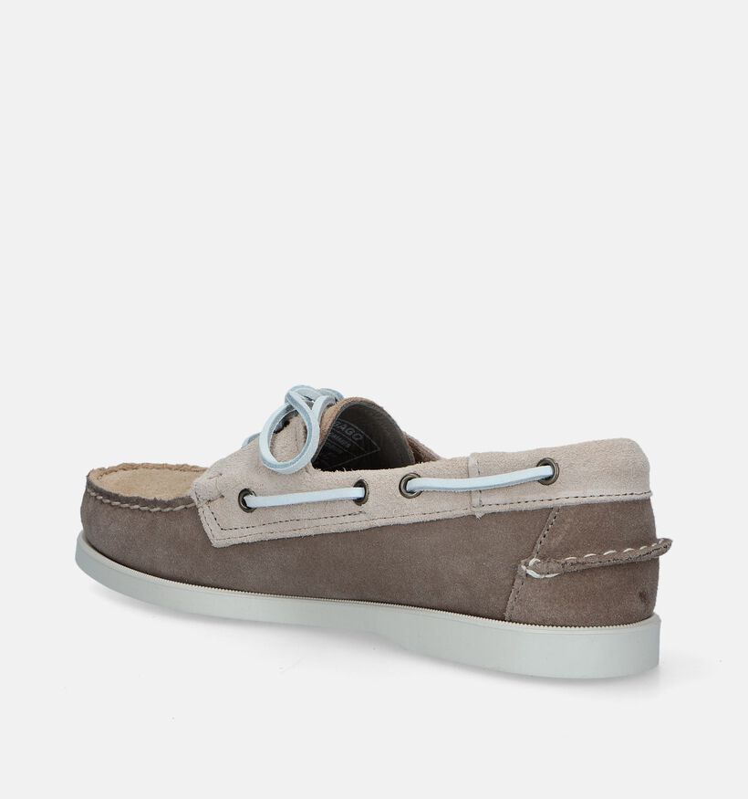 Sebago Dockside Portland Jib Chaussures bateau en Taupe pour hommes (336833)