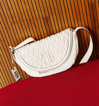 Laurent David Crossbody tassen Geel/Beige