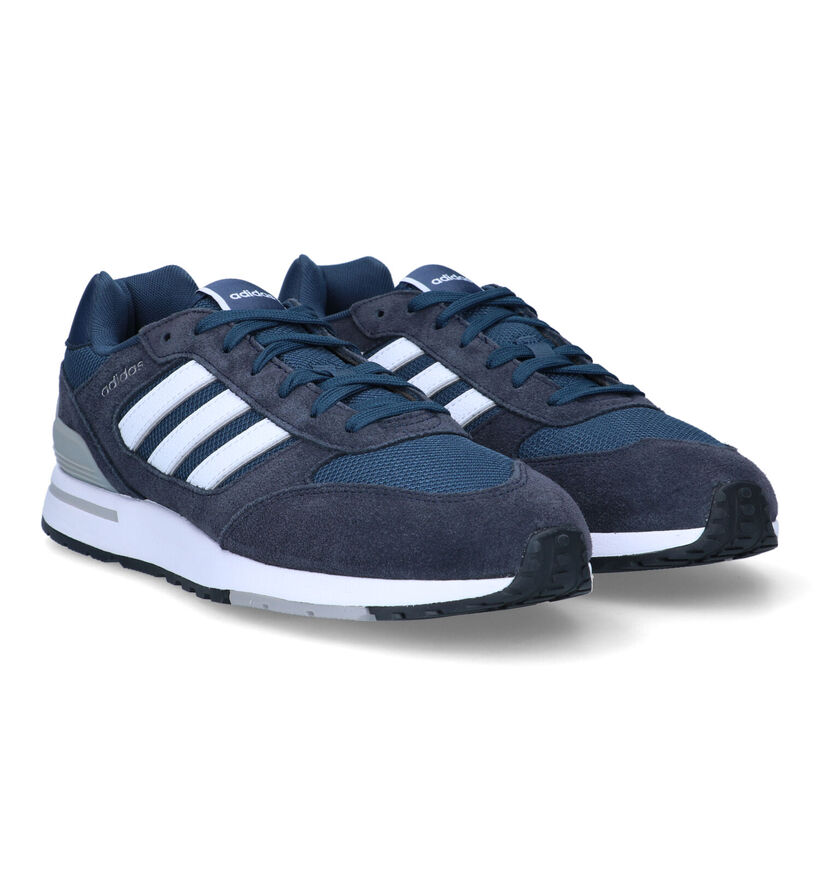 adidas Run 80's Baskets en Bleu pour hommes (319056) - pour semelles orthopédiques