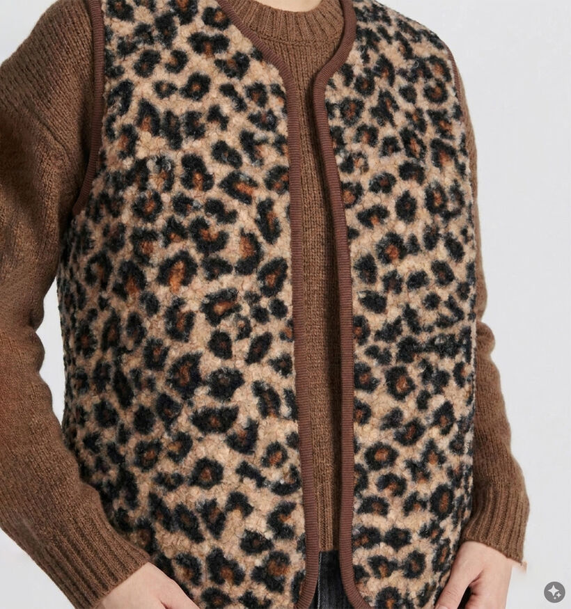 Deeluxe Original Azmira Bruine Gilet Leopard voor dames (382278)