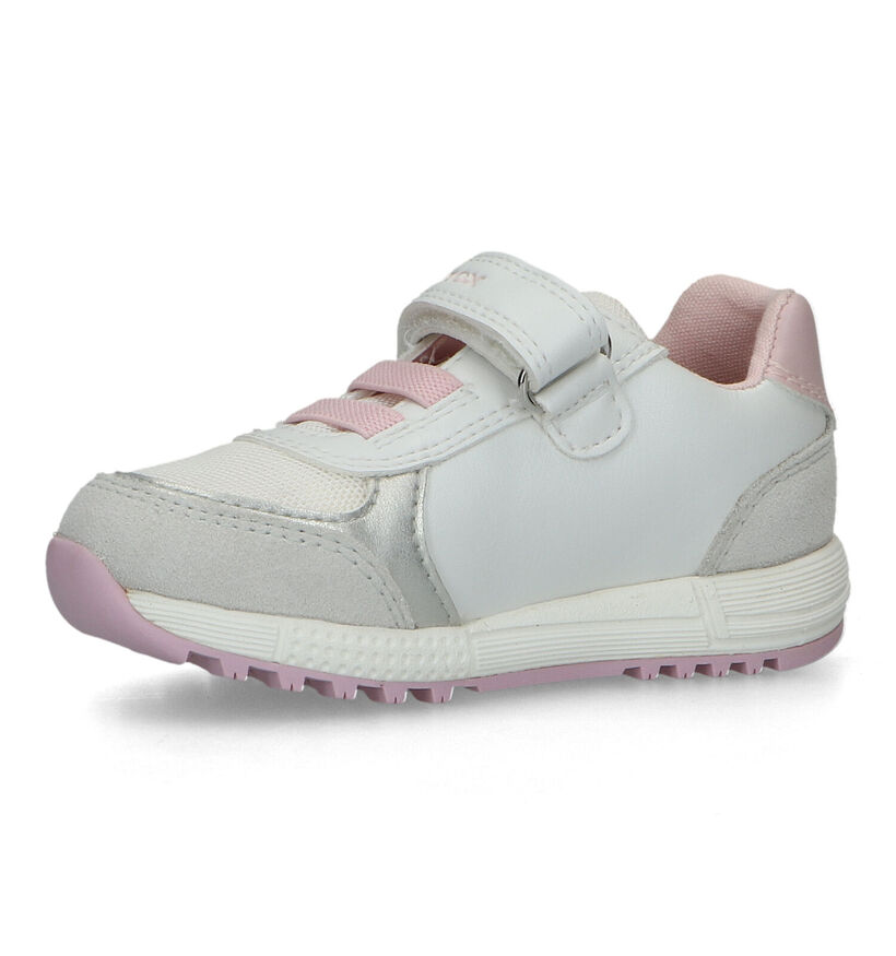 Geox Alben Witte Velcroschoenen in daim (326580)