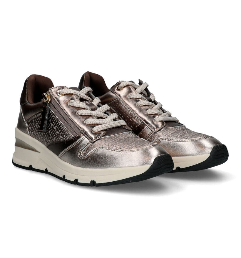 Tamaris Bronzen Sneakers met sleehak voor dames (328285) - geschikt voor steunzolen