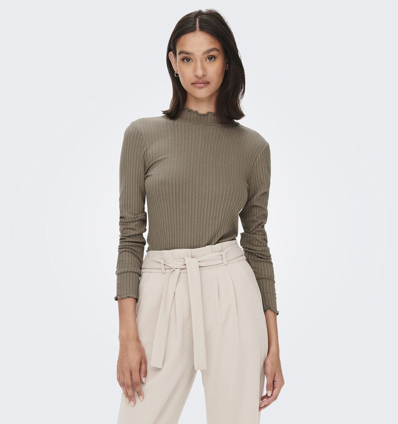 JDY Fransiska T-shirt en Brun pour femmes (344185)