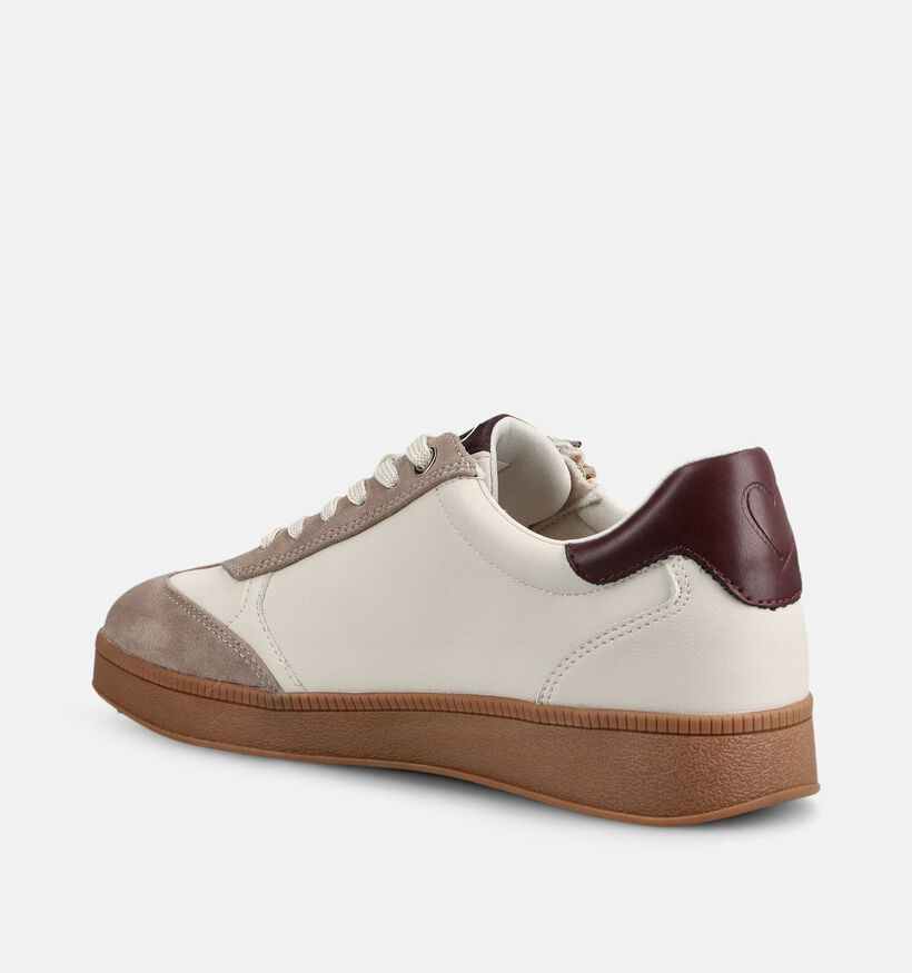 Marco Tozzi Beige/Bordeaux Schoenen met Veter en Rits voor dames (376546) - geschikt voor steunzolen