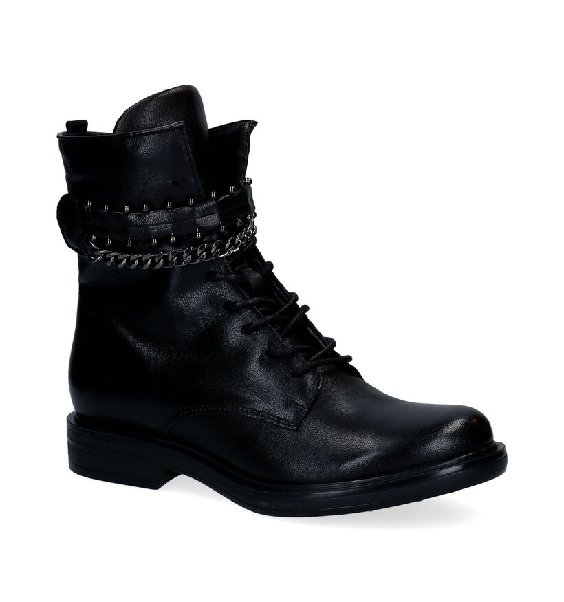 Mjus Boots à lacets en Noir en cuir (297886)