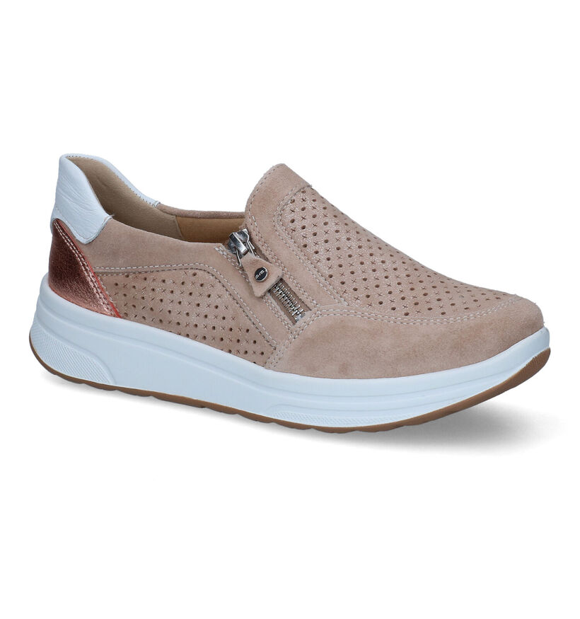 Ara Sapporo Taupe Instappers in nubuck (307677)