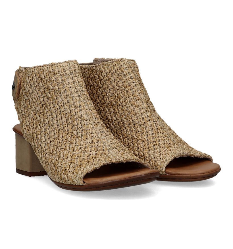 Rieker Beige Sandalen met Blokhak voor dames (354955)