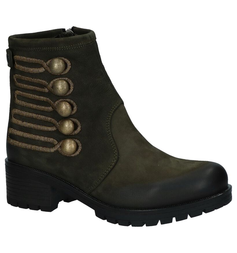 Baboos Bottines en Vert kaki en nubuck (235316)