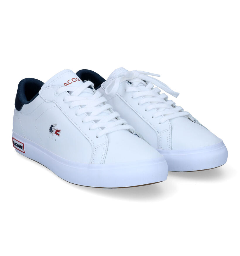 Lacoste Powercourt Witte Sneakers in leer (305637)