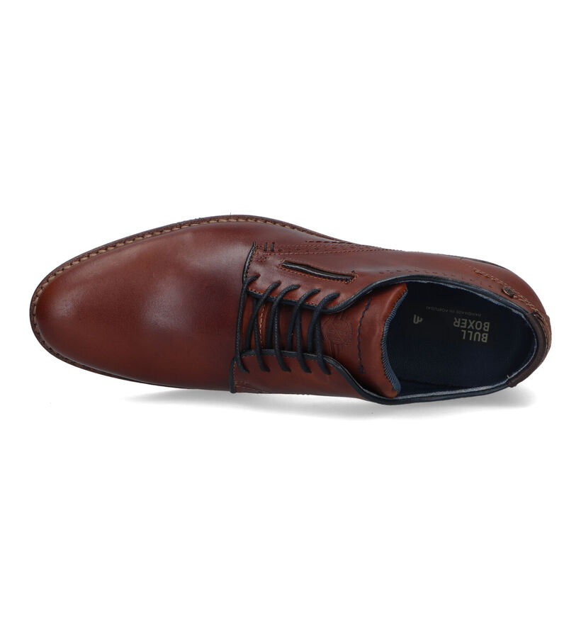 Bullboxer Cognac Geklede Veterschoenen voor heren (334270) - geschikt voor steunzolen