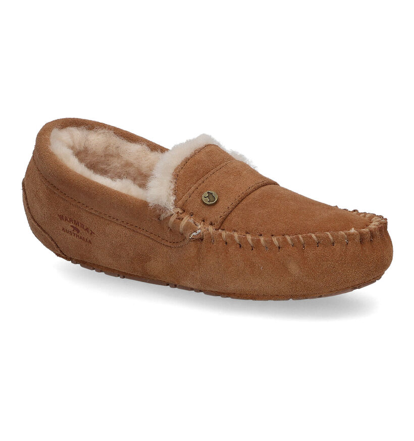 Warmbat Nowra Pantoufles en Cognac pour femmes (315167)