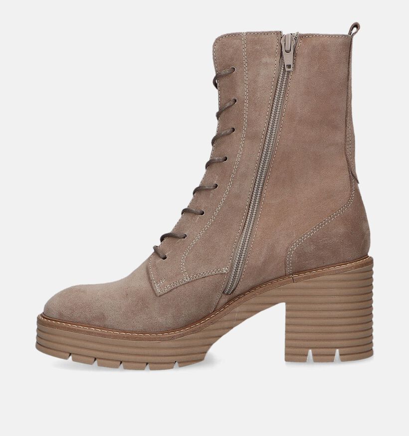 Softwaves Beige Veterboots voor dames (332653) - geschikt voor steunzolen