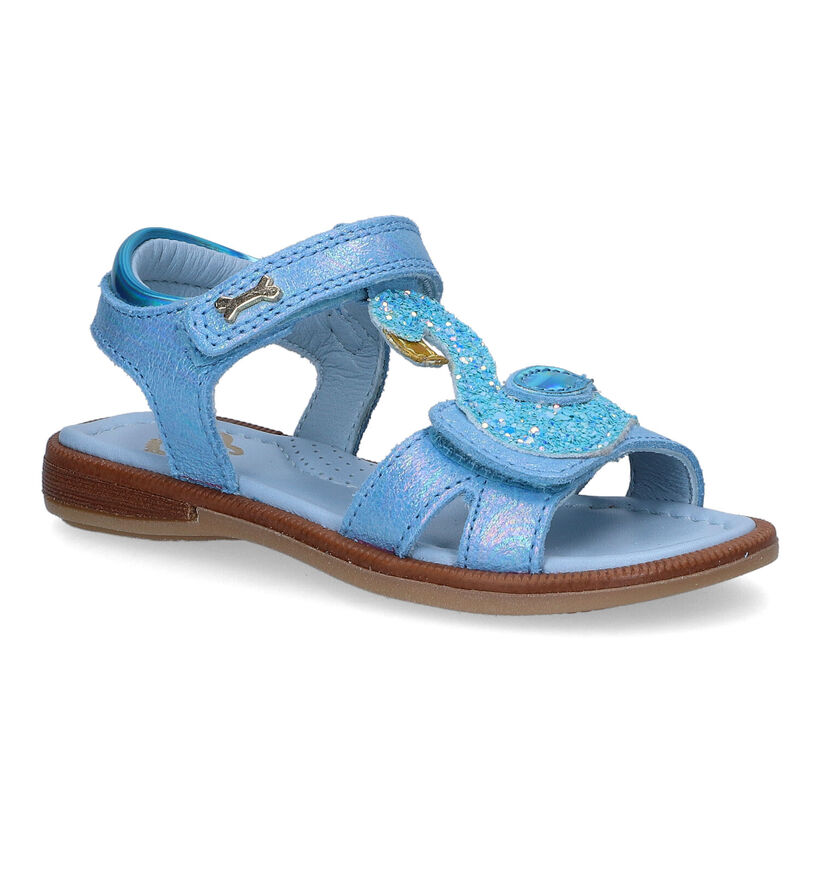 STONES and BONES Swan Sandales en Bleu en cuir (303733)