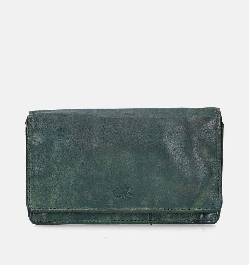 Bear Design Porte-monnaie zipp&eacute; en Vert pour femmes (382121)