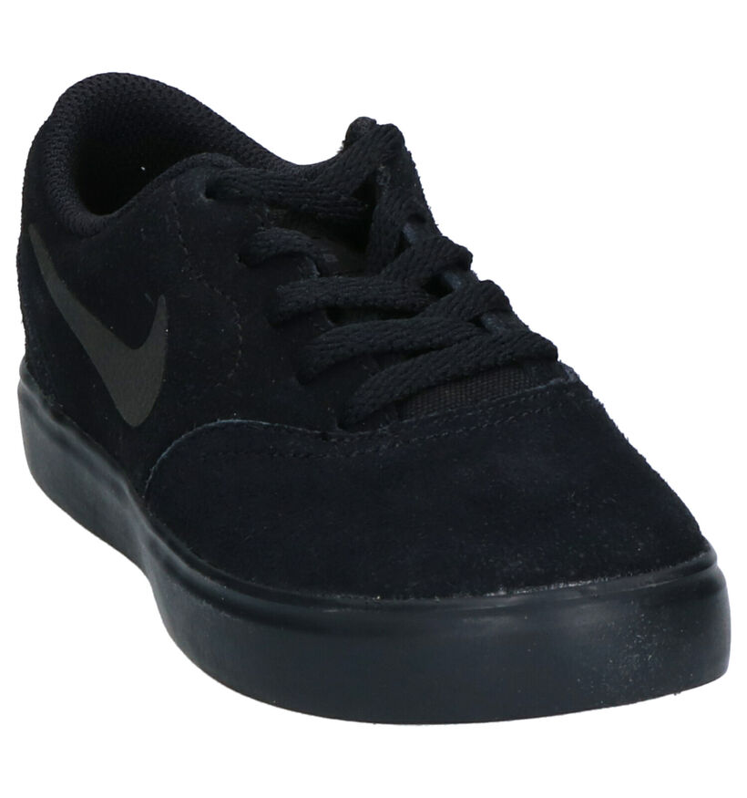 Nike SB Check Baskets en Noir en daim (254086)