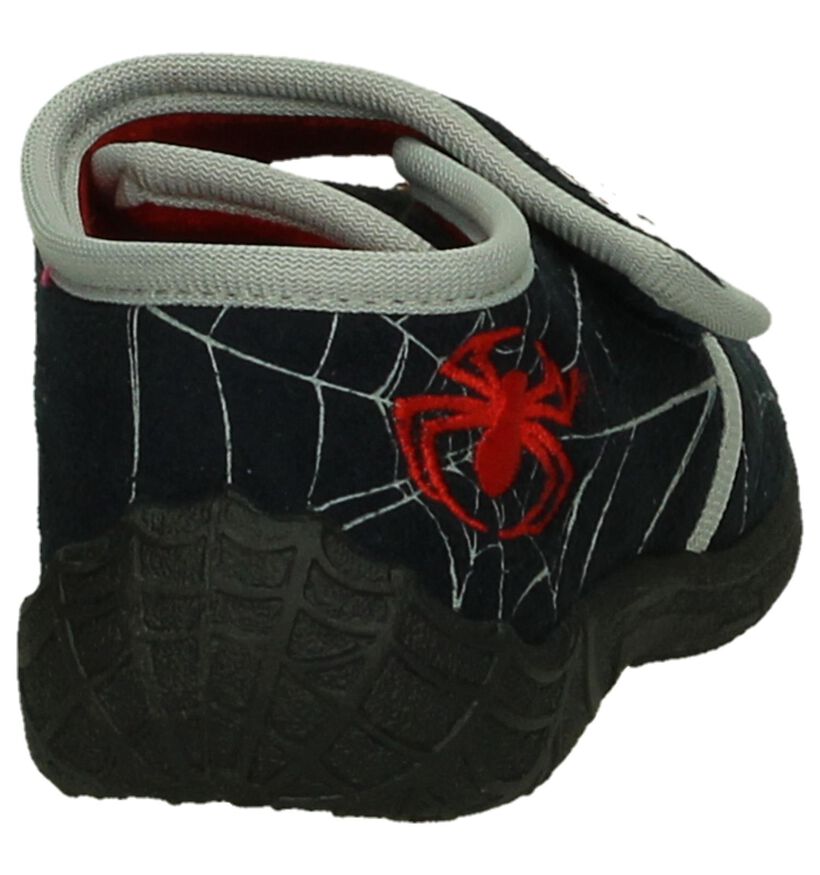 Spiderman Pantoufles fermées en Bleu foncé en textile (202847)