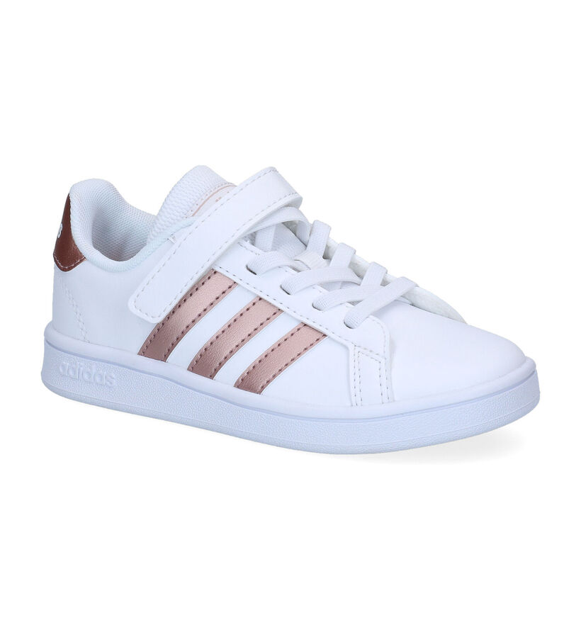 adidas Grand Court C Baskets en Blanc pour filles (314611) - pour semelles orthopédiques