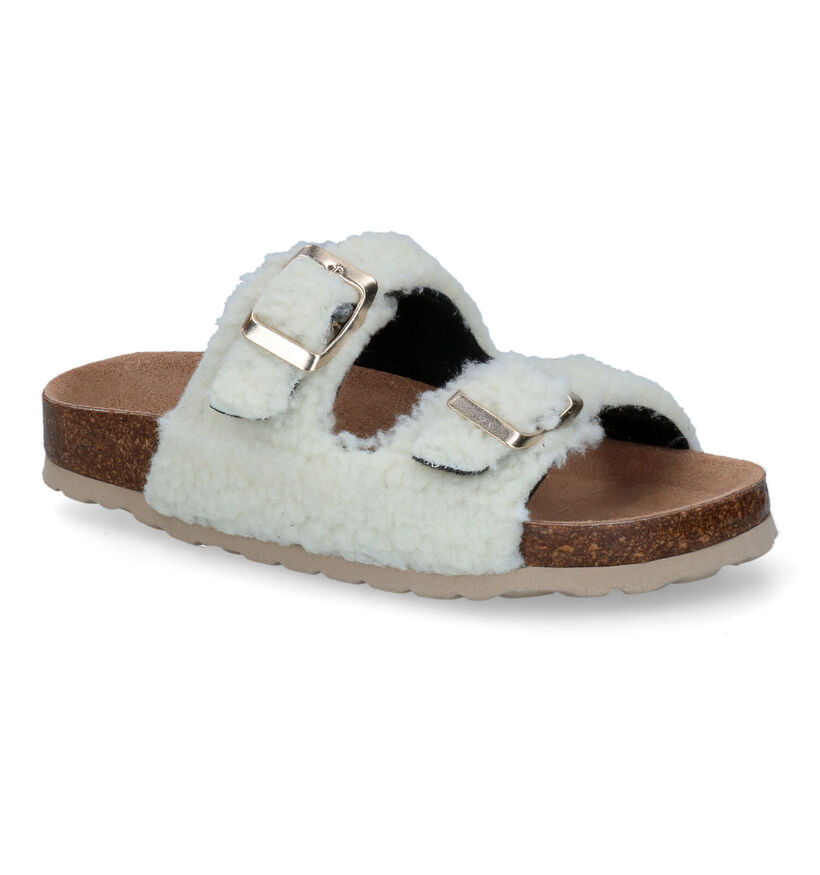 Milo & Mila Ecru Slippers in stof (311015)